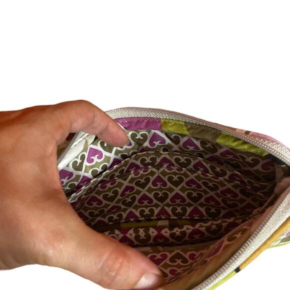 Vera Bradley Purple & Green Multicolor Colorful Portobello Zip Wristlet Women - Picture 6 of 8